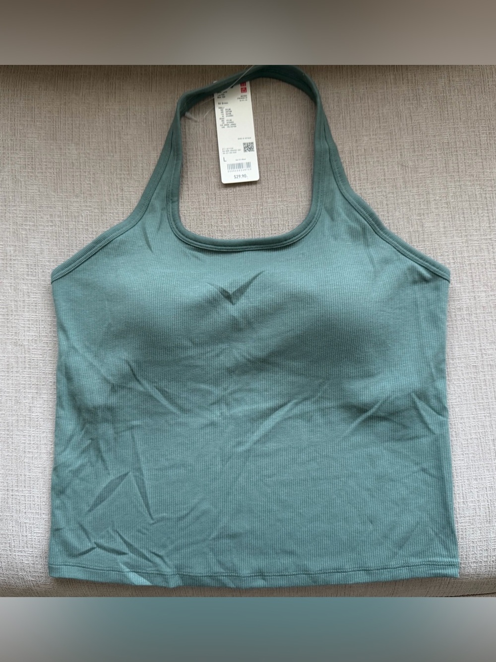 NWT Uniqlo Women's Ribbed Tank Top - Sage Green